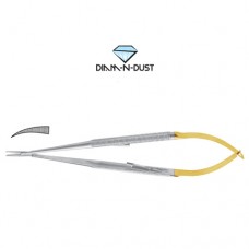 Diam-n-Dust™ Castroviejo Micro Needle Holder Curved - Delicate - With Lock Stainless Steel, 18 cm - 7"